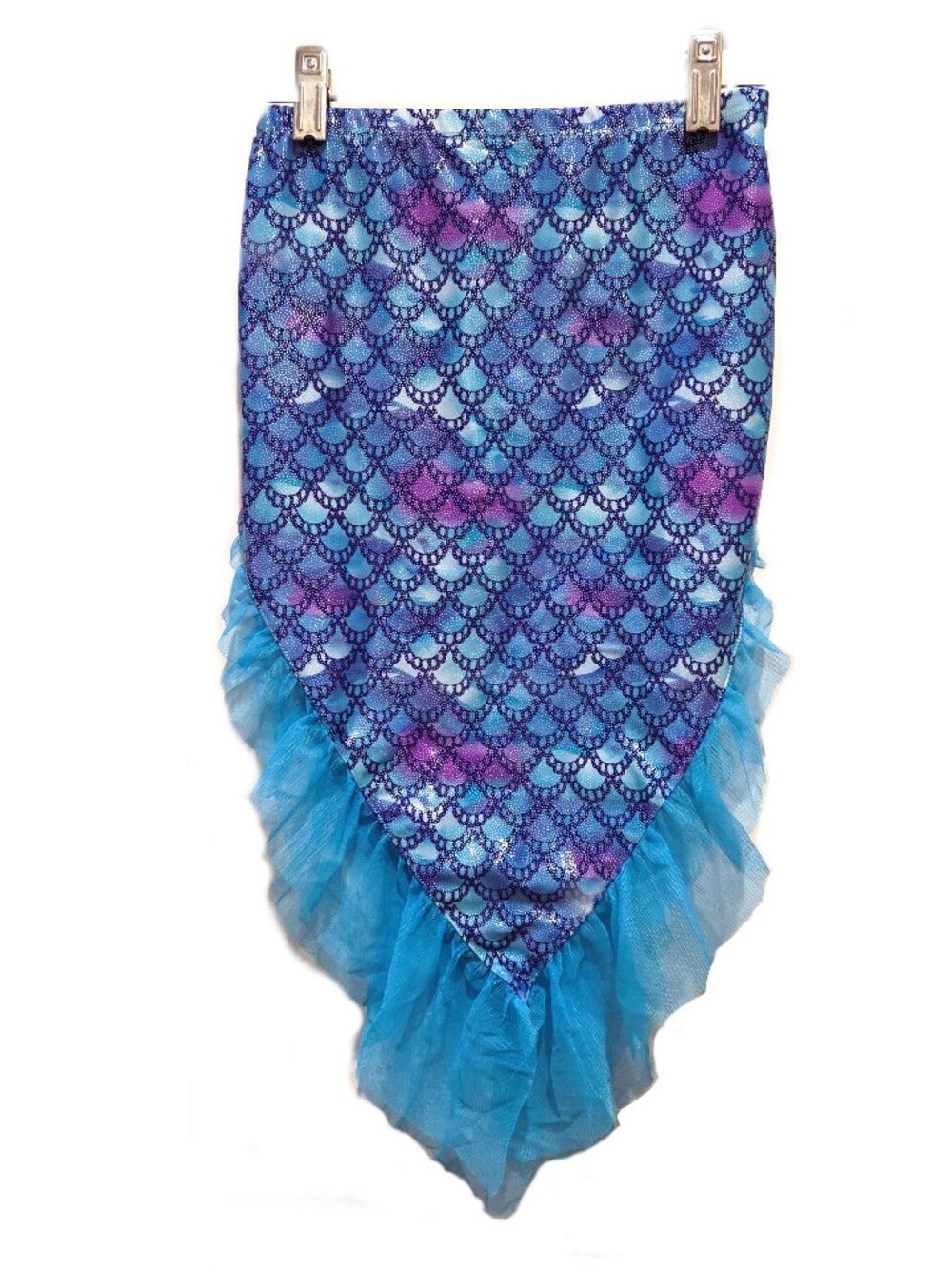 Mermaid Tail Swim Suit Skirt Cover Up Girls Size 6 Small Blue Wonder Nation